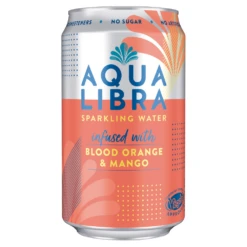 Aqua Libra Blood Orange & Mango Sparkling Water 24x 330ml Cans