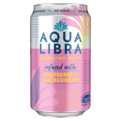 Aqua Libra Raspberry & Blackcurrant Sparkling Water 24x 330ml Cans