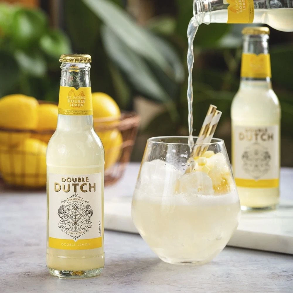 Double Dutch Double Lemon Tonic Water 24x 200ml 2 Double Dutch Double Lemon Tonic Water 24x 200ml - Image 2