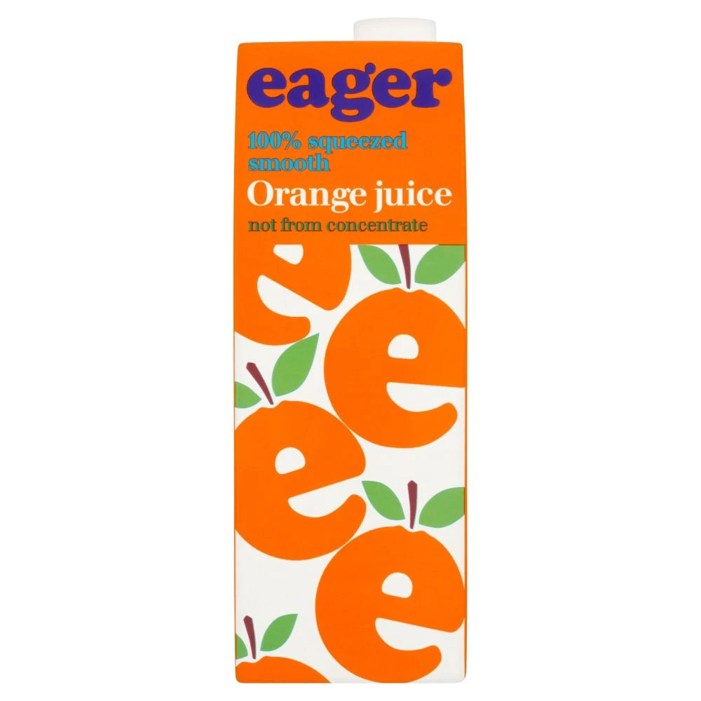 Eager Orange Smooth Juice 8x 1Ltr 1 Eager Orange Smooth Juice 8x 1Ltr