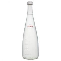 Evian Still Natural Mineral Water 12x 750ml Glass Bottle