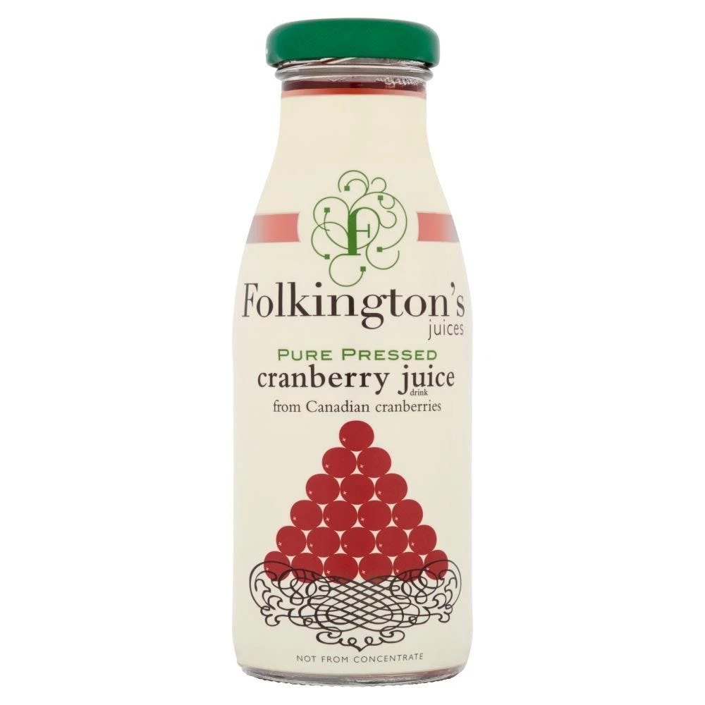 Folkington's Cranberry Juice 12x 250ml 1 Folkington's Cranberry Juice 12x 250ml