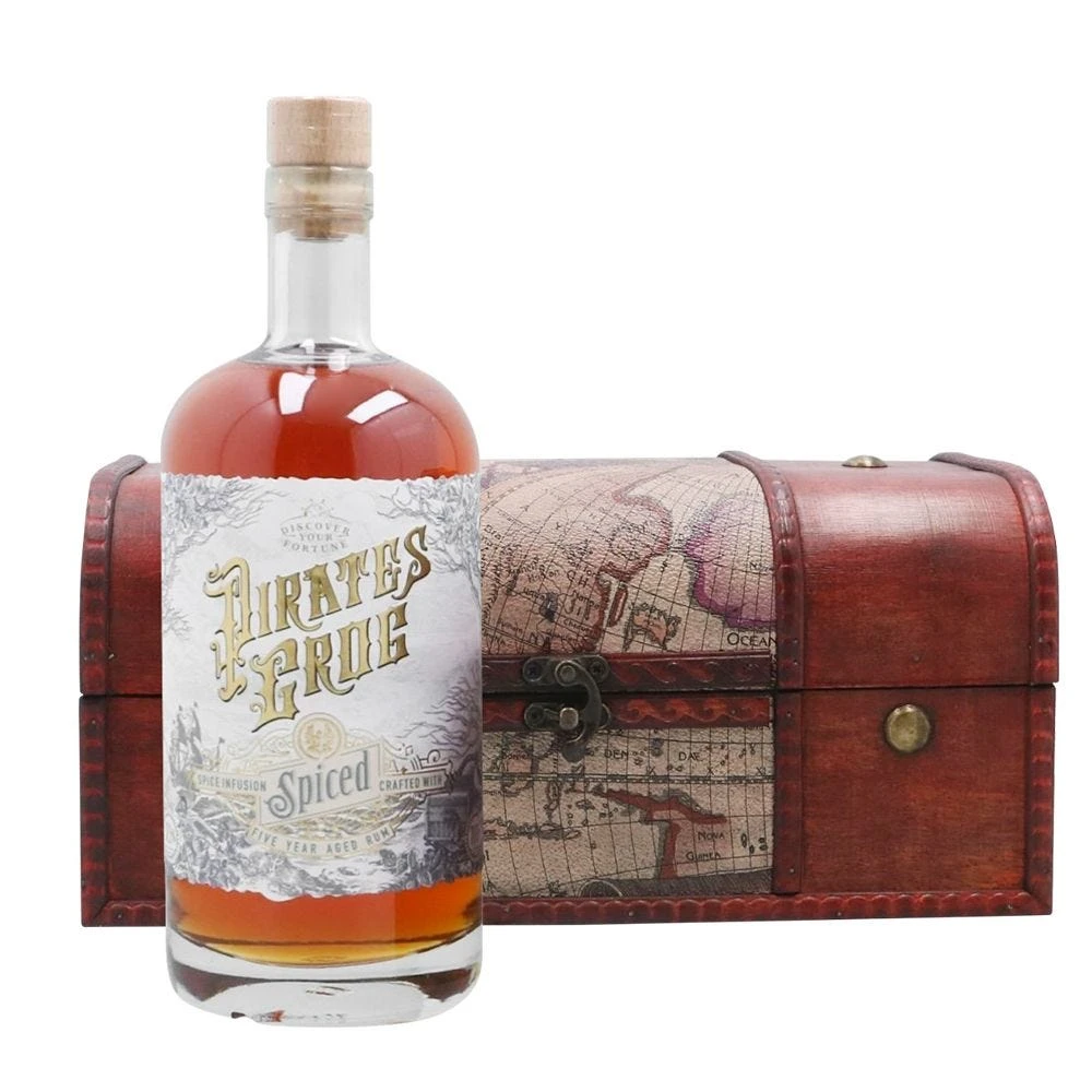 Pirate's Grog 5 Year Spiced Rum 70cl Wooden Gift Chest 1 Pirate's Grog 5 Year Spiced Rum 70cl Wooden Gift Chest