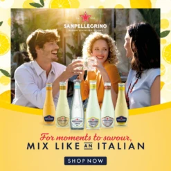 San Pellegrino Light Tonic Water Glass 24x 200ml -Best Liquor Shop san pellegrino glass lifestyle