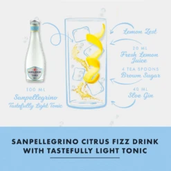 San Pellegrino Light Tonic Water Glass 24x 200ml -Best Liquor Shop san pellegrino light tonic water glass lifestyle1